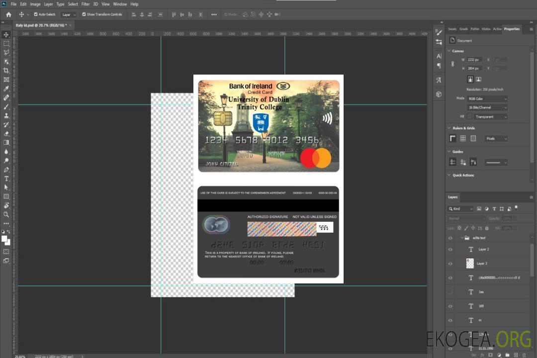 Irlande Banque d'Irlande Mastercard de crédit affinité template